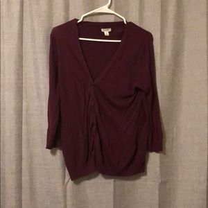 Purple cardigan